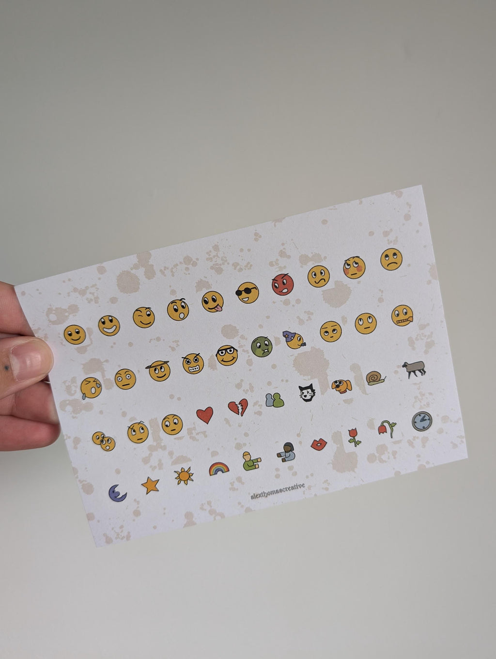 Emoticon sticker sheet