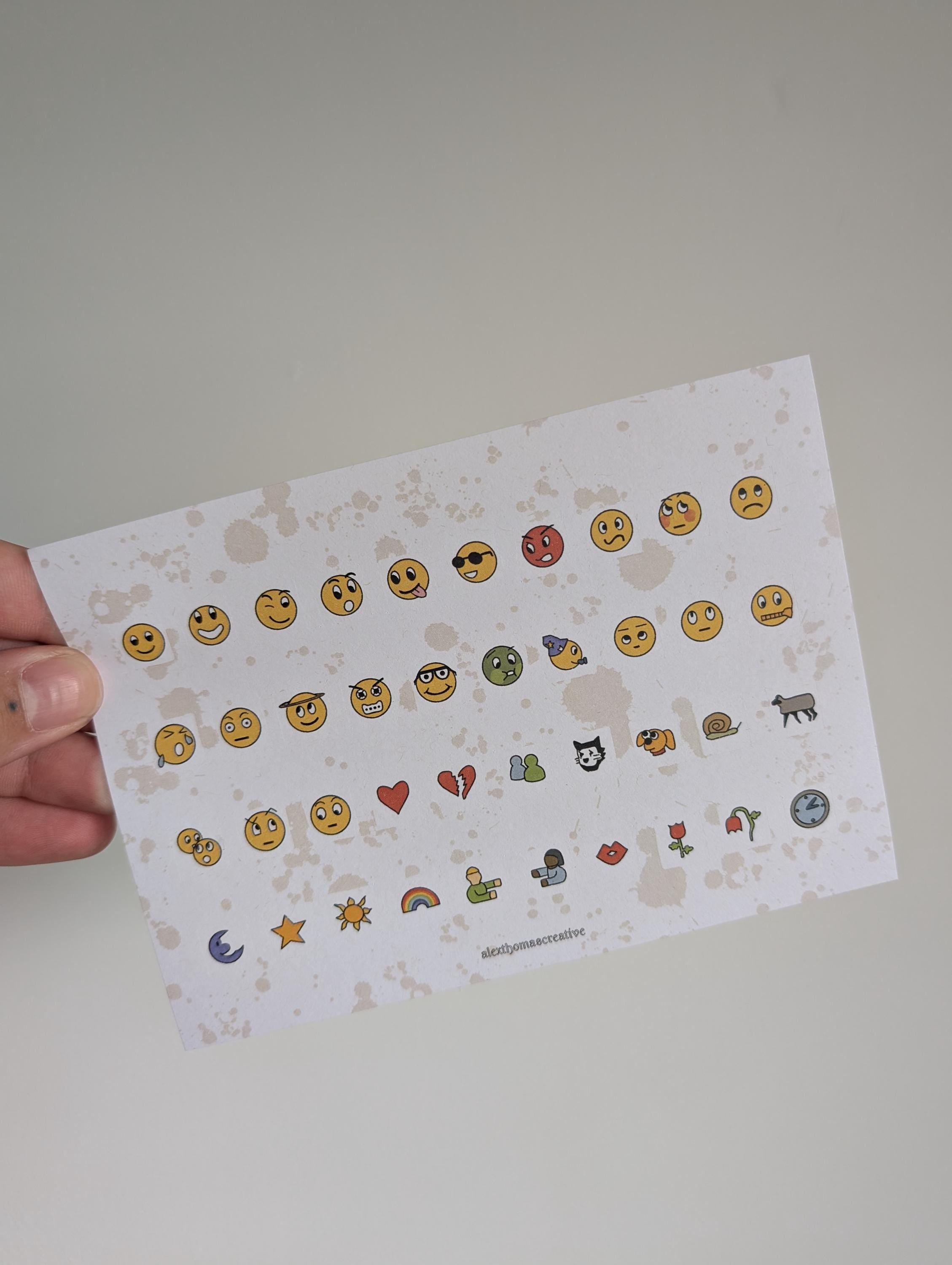 Emoticon sticker sheet