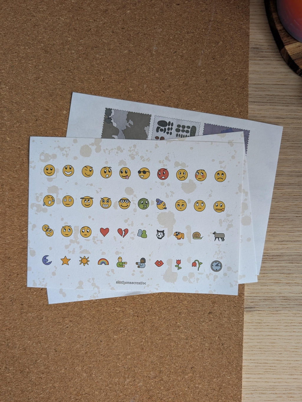 Emoticon sticker sheet